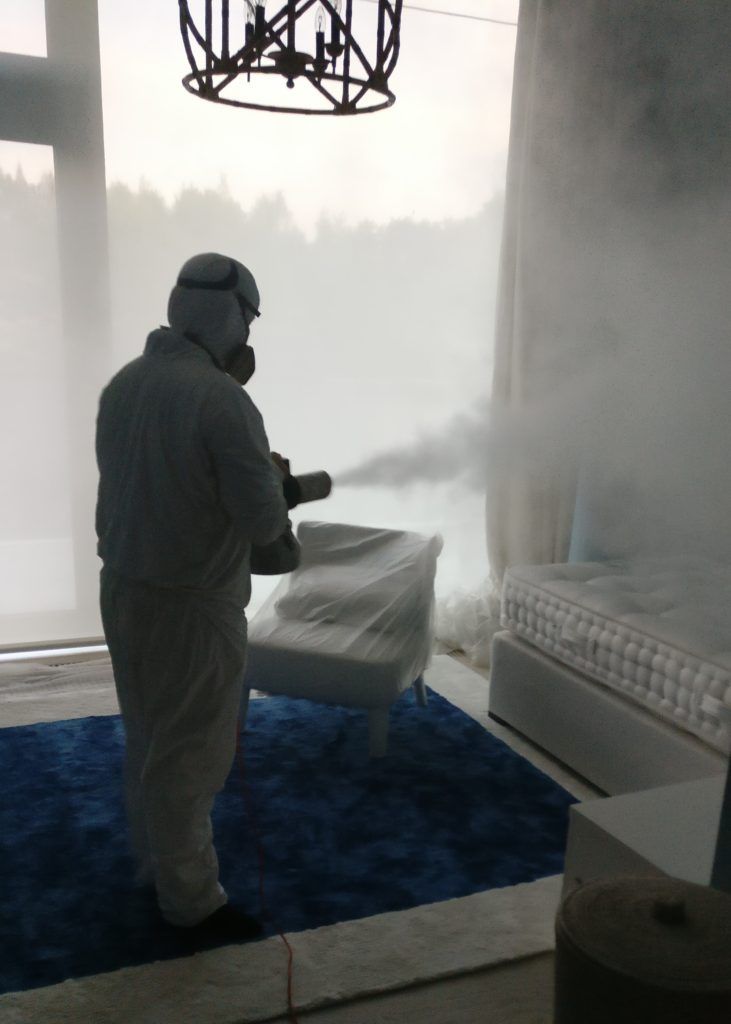 Сухой туман от запахов. Обработка сухим туманом в Великом Новгороде.